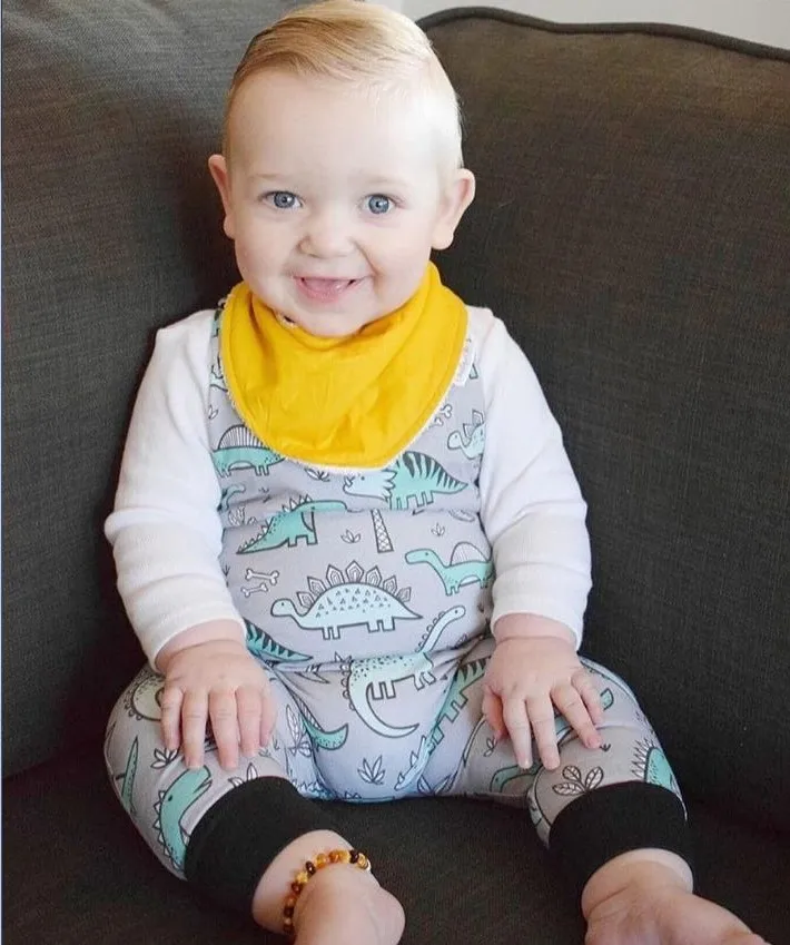 Детский хлопковый комбинезон без рукавов с круглым вырезом|romper toddler|dinosaur rompergirls