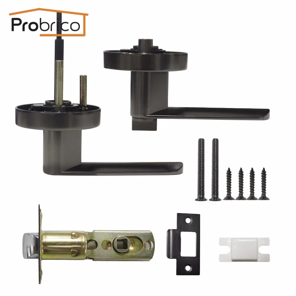 Probrico Межкомнатная дверная ручка дверной замок для спальни Передний Задний рычаг