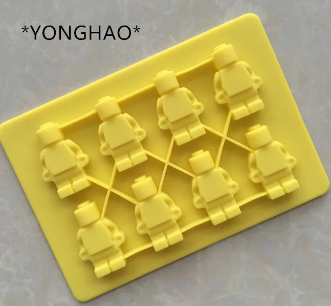 YONGHAO квадратная игрушка Lego форма кирпича силиконовая для шоколада Fandont ледяной