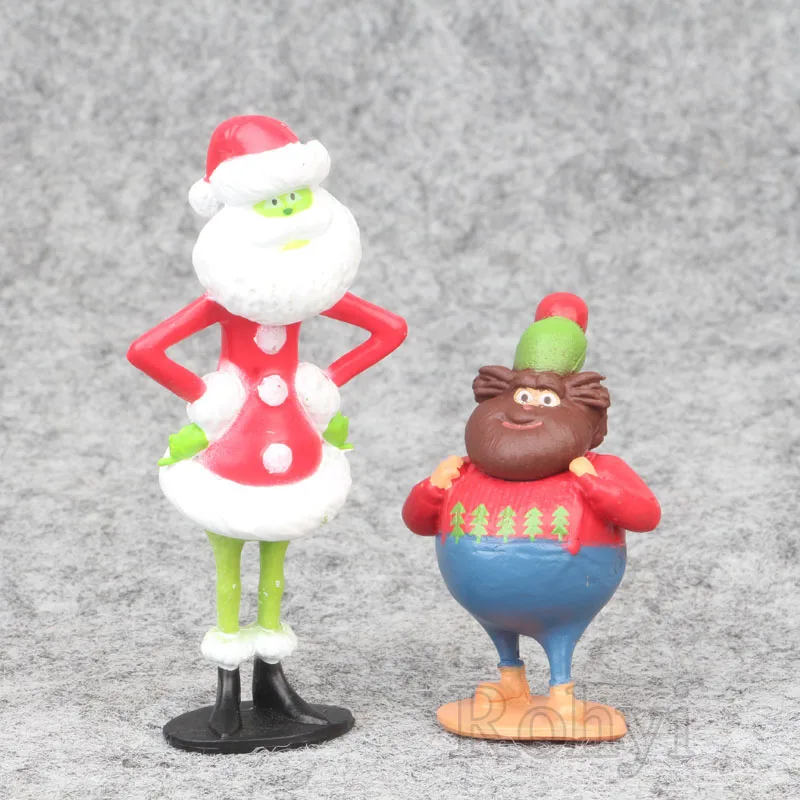 Фото 12 шт./лот Аниме фигурки из фильма «Grinch» ПВХ экшн-Фигурки игрушки Who-Ville коллекционные куклы для рождественских подарков №4