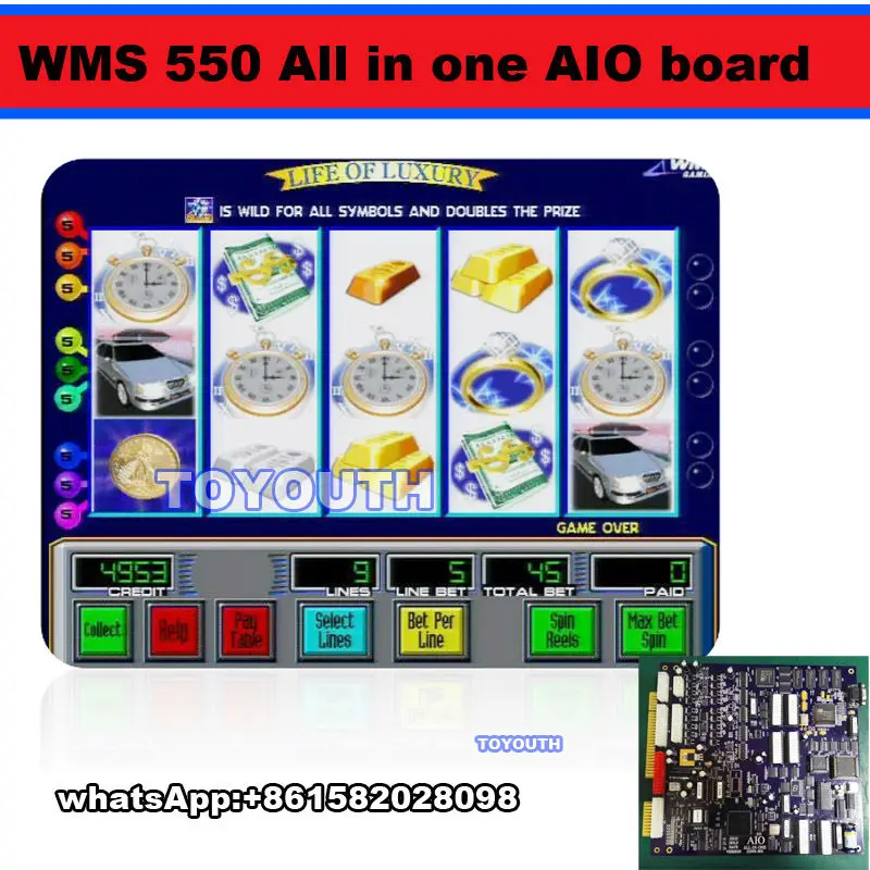 Wms 550 все в одном WMS жизнь роскошных игровых слотов Игровая плата для