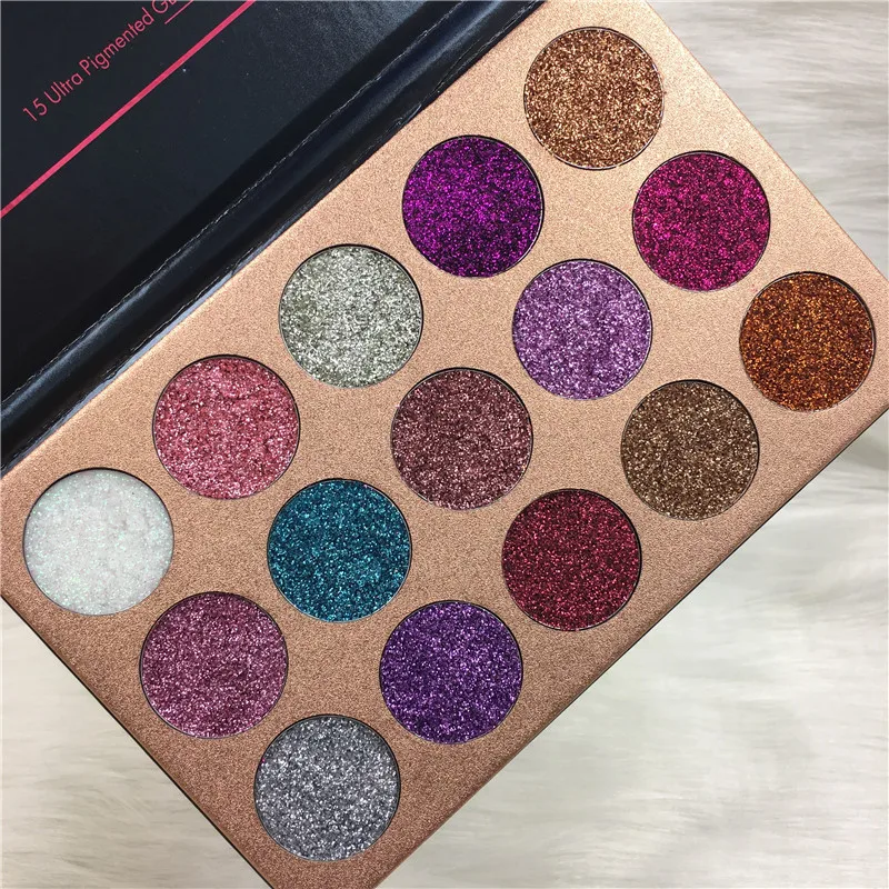 Палитра теней для век с блестками 15 цветов|glitter eyeshadow|eye shadoweyeshadow diamond |