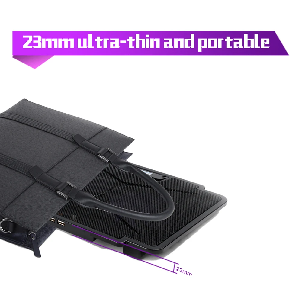 COOLCOLD 2 USB охлаждающая подставка для ноутбука с пятью регулируемыми углами охлаждающий вентилятор USB подставка с Led светильник для ноутбука 12-15,6''