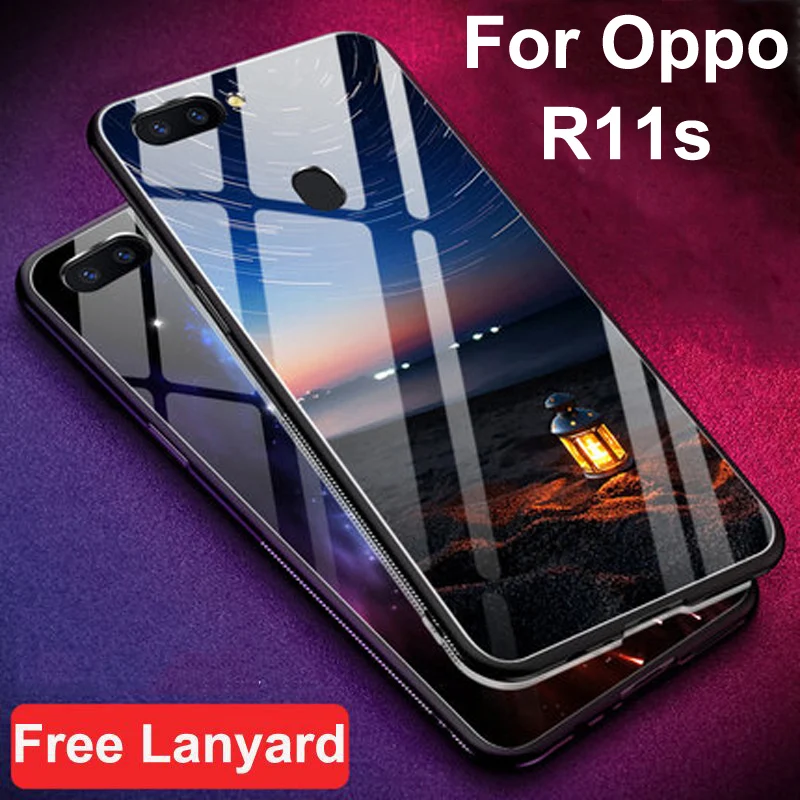 

Tempered Glass Case For Oppo R11s Case Soft Silicone Frame Hard Cover 6.01'' For Oppo R11 s Case Oppor11s cases phone shell