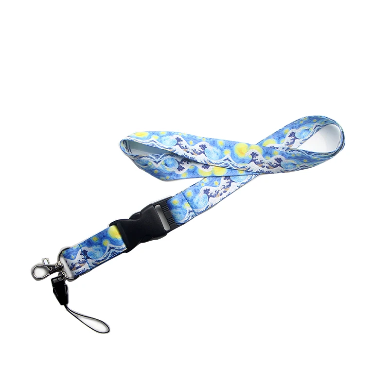 Van Gogh звездное небо Kanagawa волна брелок Lanyards бейдж Id держатель ID карта пропуск