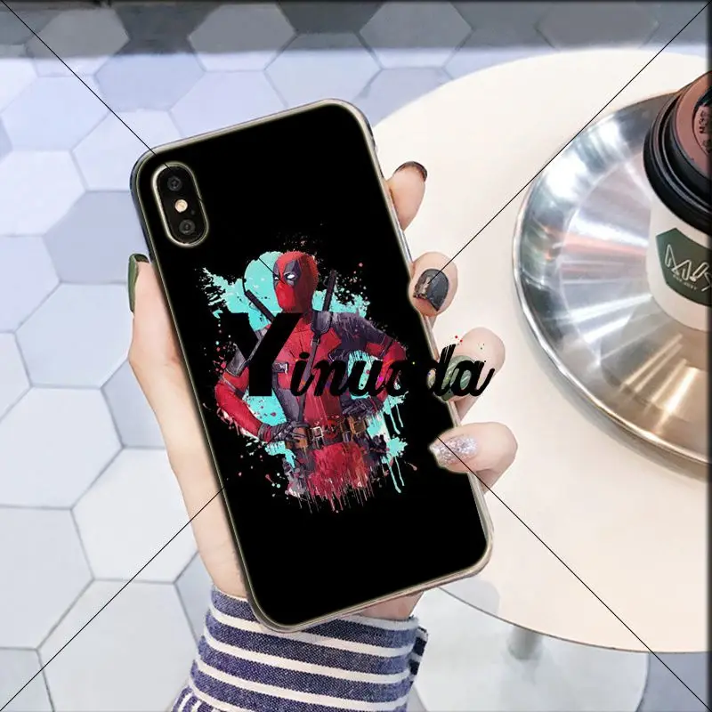 Yinuoda Марвел Дэдпул прозрачный мягкий чехол для телефона Apple iPhone 8 7 6 6S Plus X XS MAX 5 5S SE XR