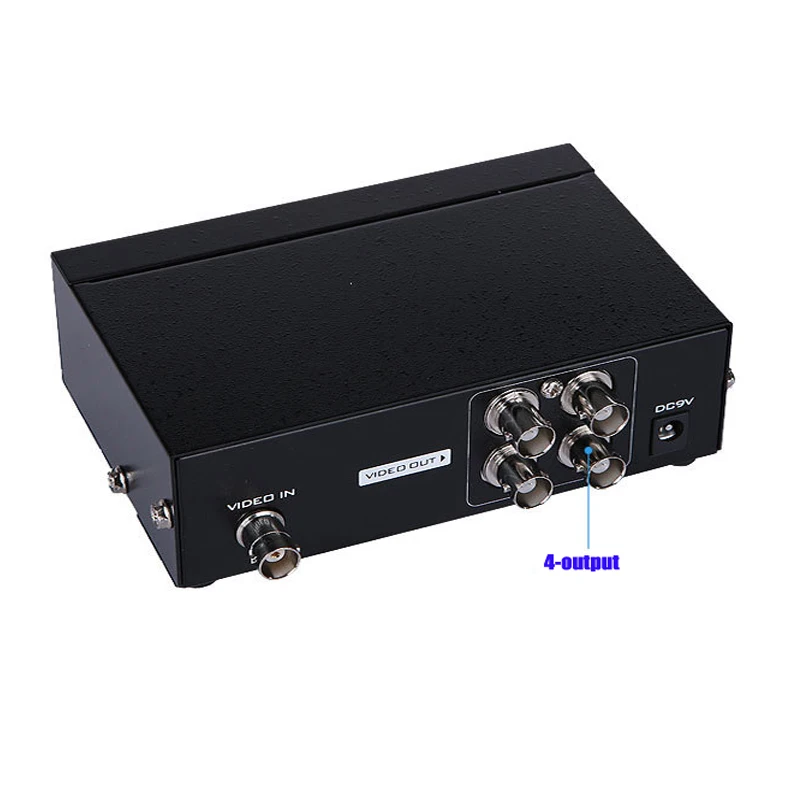 4 портовый активный BNC видеоразветвитель конвертер CCTV DVR композитная коробка (не