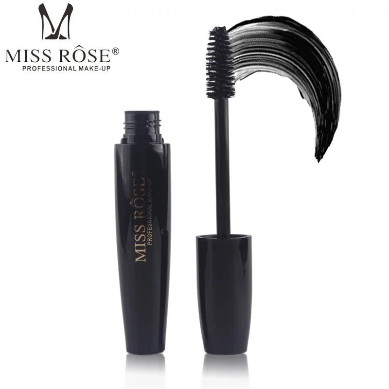 Бренд miss rose водонепроницаемый максимальный объем 4d волокно черная Толстая чувственная тушь для ресниц стойкий макияж для ресниц
