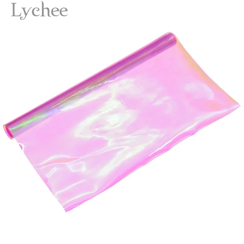Lychee Life 21x29 см A4 прозрачная виниловая ткань многоцветный прозрачный ПВХ DIY материал для сумки обувь ремни - Цвет: 1