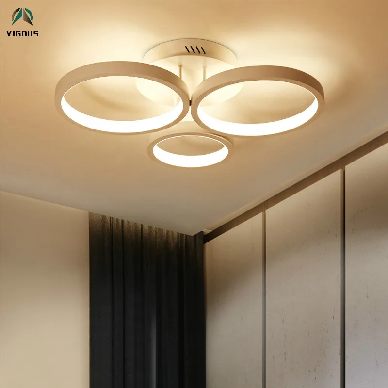 

Modern Paint White Circles Lustre Led Chandelier Luminaire Living Room Led Ceiling Chandelier Indoor Lighting Fixtures Lamparas