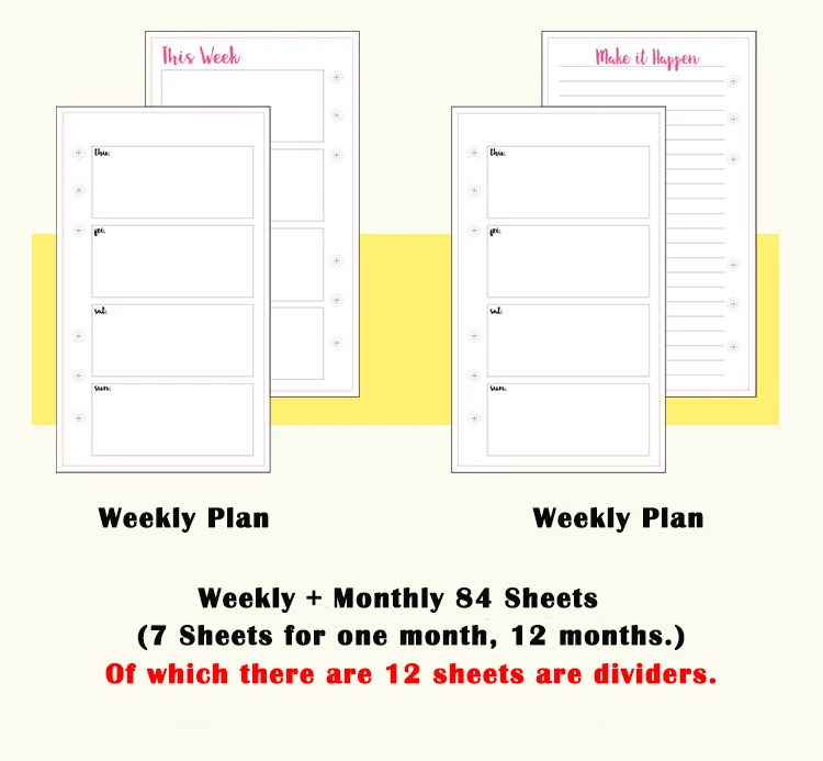 Dokibook блокнот A5 A6 бумага креативная внутри бумага DIY page костюм цветок ежемесячный недельный запасной разделитель