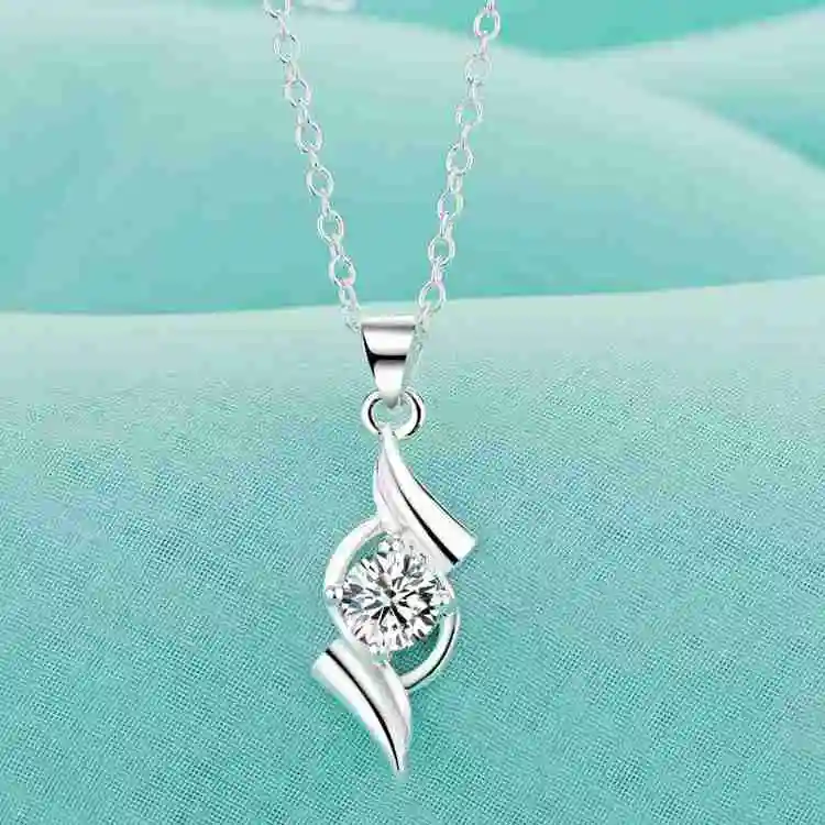 wholesale Wedding gift Nice silver plated Fashion jewelry chains necklace pendant 4 color WN-969 | Украшения и аксессуары