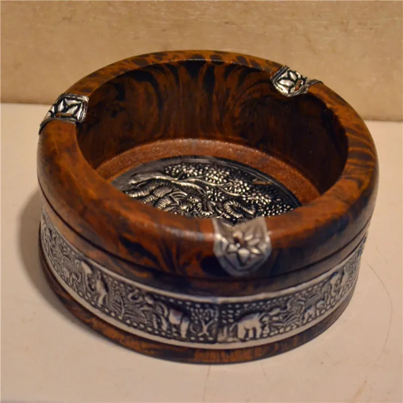 Retro Wooden Handmade Smoking Tobacco Cigar Cigarette Ashtray Ash Tray Case lw01017624 | Дом и сад
