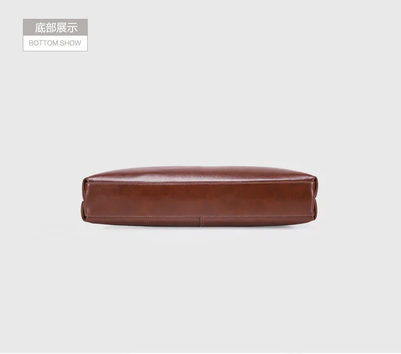 2016 мода мужская натуральной кожи портфель брендов-поло свободного покроя бизнес