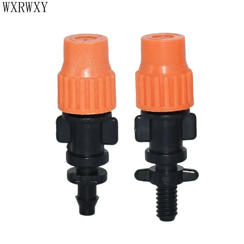 

Atomizing water nozzle adjustable Micro Sprinkler Nozzle With Screw Connector 1/4 Inch barb Irrigation Drip Sprinkler 10 Pcs