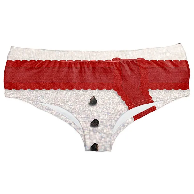 Big gift Ladies Hipsters Panties Christmas Themed Women sexy print Seamless Underwear Thongs G-String #15A |