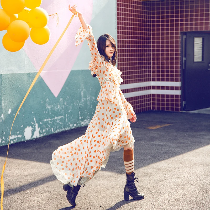 VGH Лето корейский шов Асимметричный платье для женщин стоячий воротник бабочка с