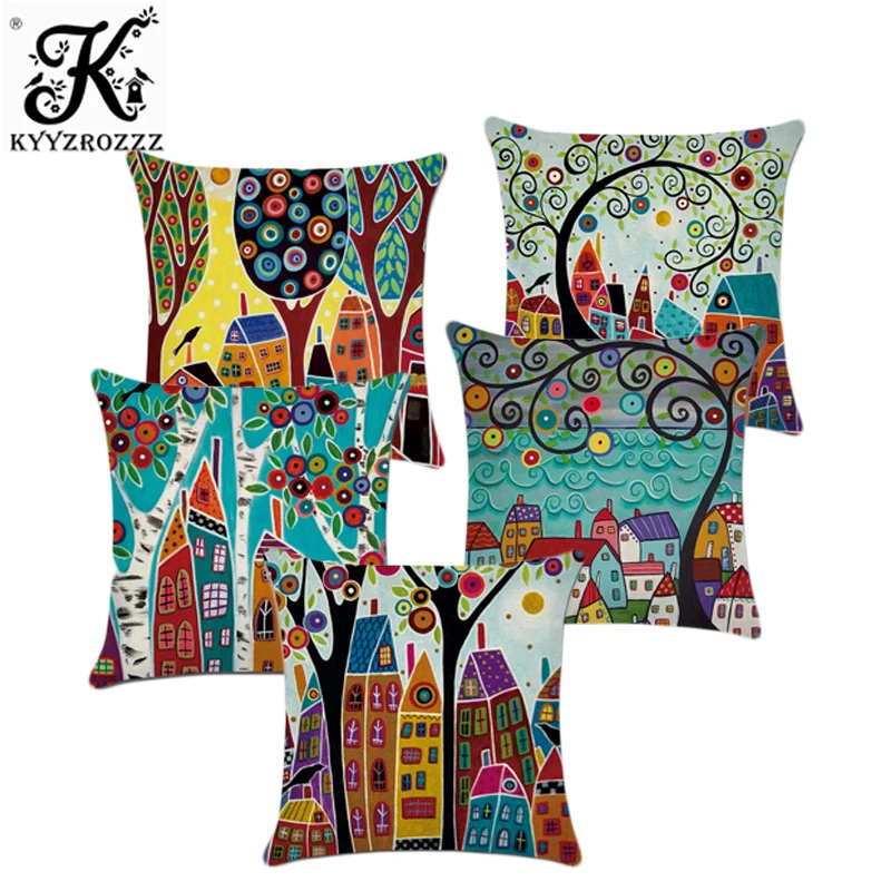 Наволочка для подушки в стиле ретро 45 х45 см|Наволочки| |