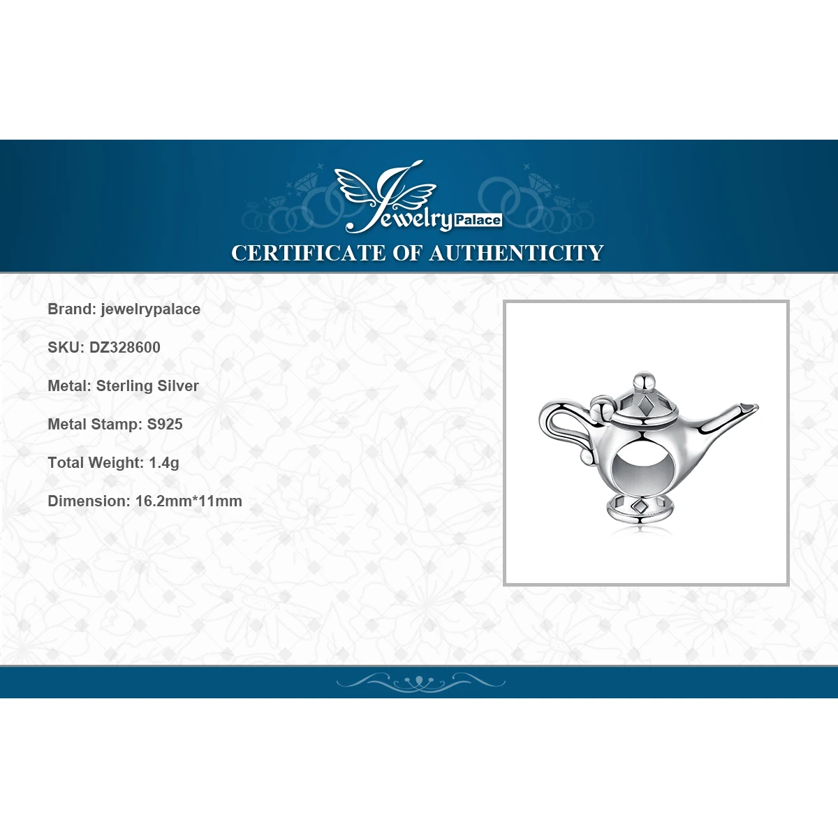 JewelryPalace Magic Lamp 925 Sterling Silver Beads Charms Fit Bracelets Bangles Fashion Women Jewelry DIY For | Украшения и