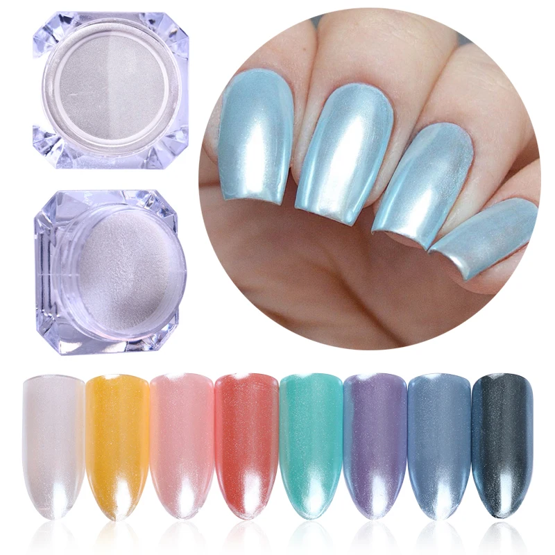 Родился довольно 1 5 г/кор. Nail Art Блеск Перл Русалка порошок Сияющий белое