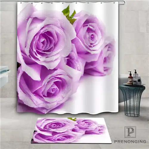 На заказ beautiful_roses (1) водонепроницаемый занавеска для душа коврик дома ванной