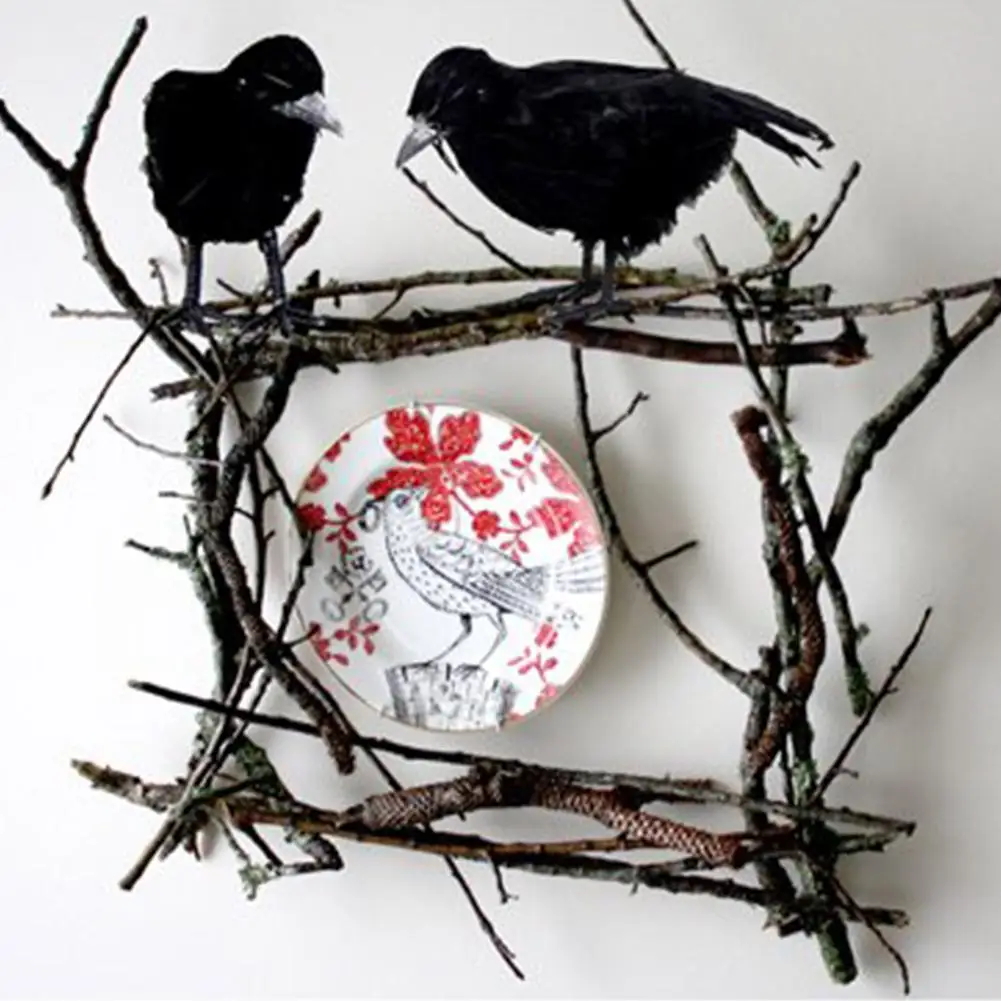 Adeeing Handmade Mini Realistic Crows Props Perfect Halloween Scene Decoration | Дом и сад