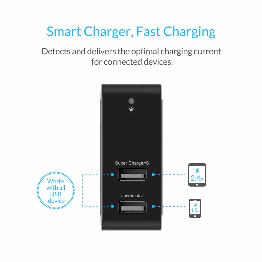 Настенное зарядное устройство ORICO 5 В мобильный телефон А для iPhone Samsung Huawei 12 Вт |