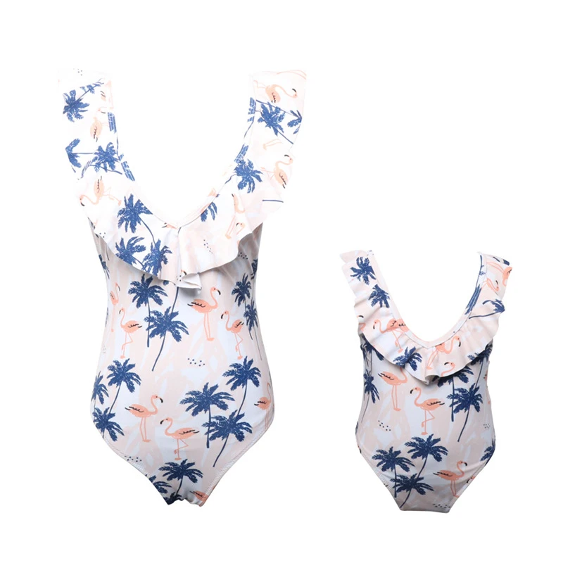 Цветочные Купальники для мамы и дочки семейный образ купальники купальный