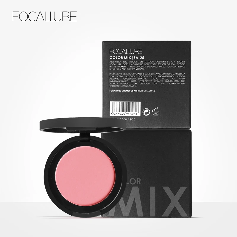 FOCALLURE румяна макияж бренд натуральный щек Хорошо пигментированные персиковые румяна пудра высокое качество Минеральные румяна палитра