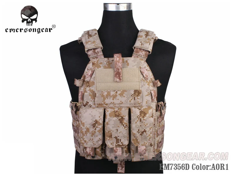 Emersongear 094K M4 Magazine Pouch Style Tactical Vest Airsoft Combat Molle Vest AOR1 EM7356