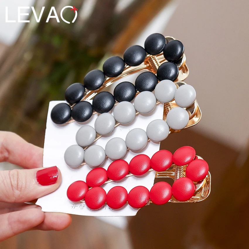 Levao 1 шт. пустая капля шпилька сплошной цвет смолы кнопки шпильки для волос Дамы Простой весна лето аксессуар для волос