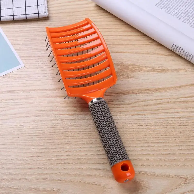 Professional Anti-Static Hair Scalp Massager Comb Brush Curved Row Hair Comb Hairbrush Salon Hairdressing Hairstyle Tools
