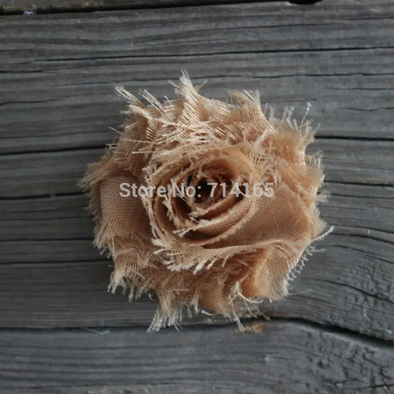 1 5 ''потертый Шикарный цветок мини потертый отделка розовый коралл верблюд