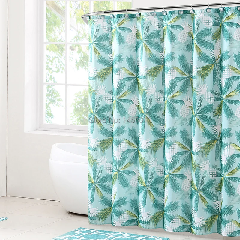 Happy Tree полиэстер зеленый ананас водонепроницаемые занавески для душа плотная