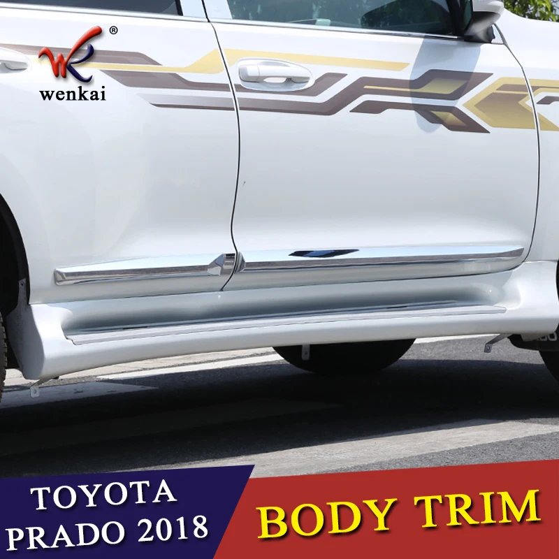 Автостайлинг для Toyota Prado FJ150 2018 ABS хромированный корпус двери боковая обшивка