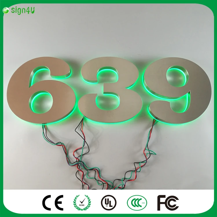 Из нержавеющей стали RGBW дом Номера для украшения дома | Лампы и освещение