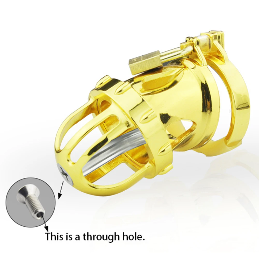 Мужское кольцо для пениса с ремешком верности 24 k золотое покрытие|Эрекционные