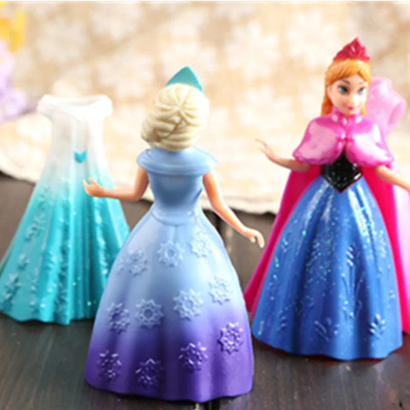 Фигурки героев мультфильма Disney Холодное сердце 2 шт./лот принцесса Анна Эльза