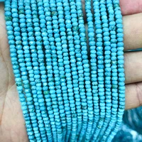 natural magnesite turquois e fcacetedtiny spacer bead 2x3mm 2x4mm 3x5mm faceted roundlel beadssmall gem stone 1strand of 15