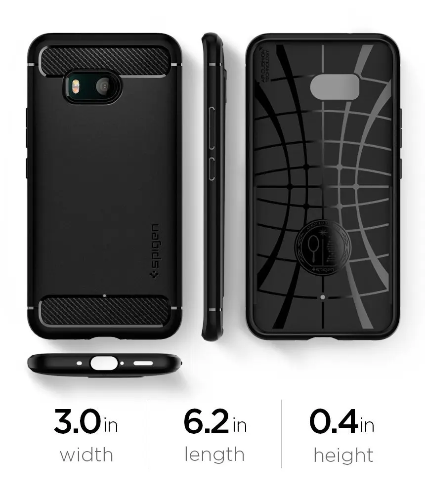 Aliantech оригинальный Spigen Rugged ARMOR Case для HTC U11 углеродного волокна Текстура дизайн