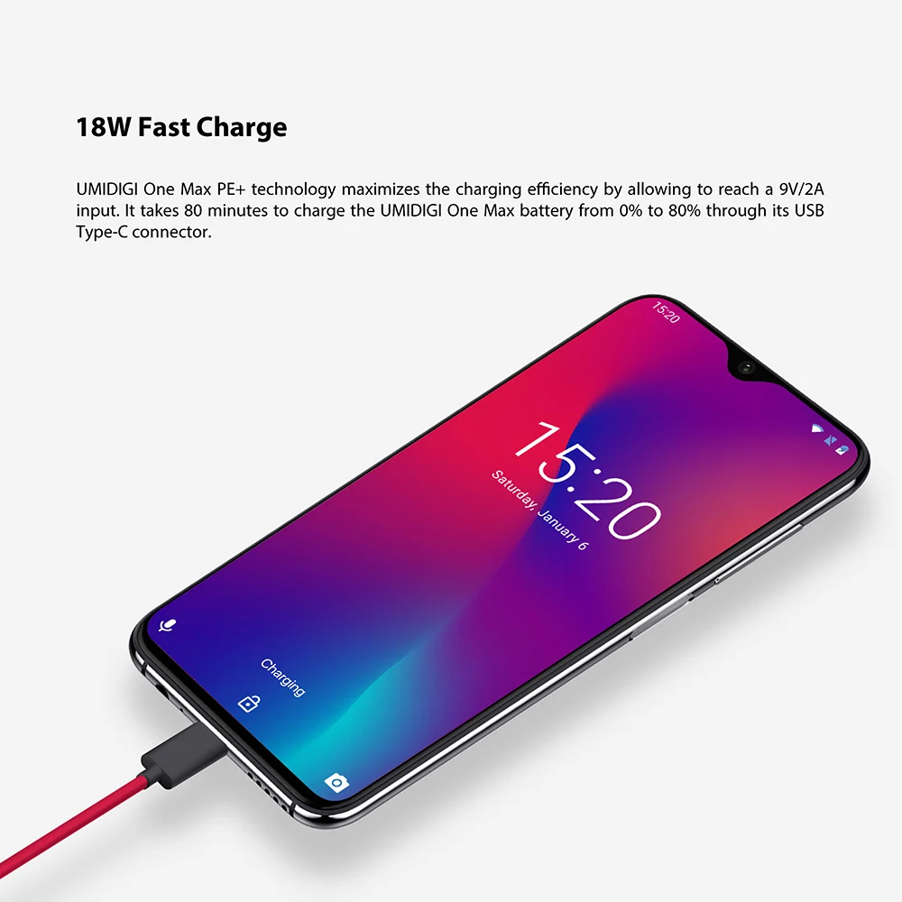 UMIDIGI One Max мобильный телефон 4 ГБ 128 ГБ 6,3 дюйма Helio P23 Восьмиядерный Android 8,1 16 Мп+ 12 МП 4150 мАч NFC Face ID 4G смартфон