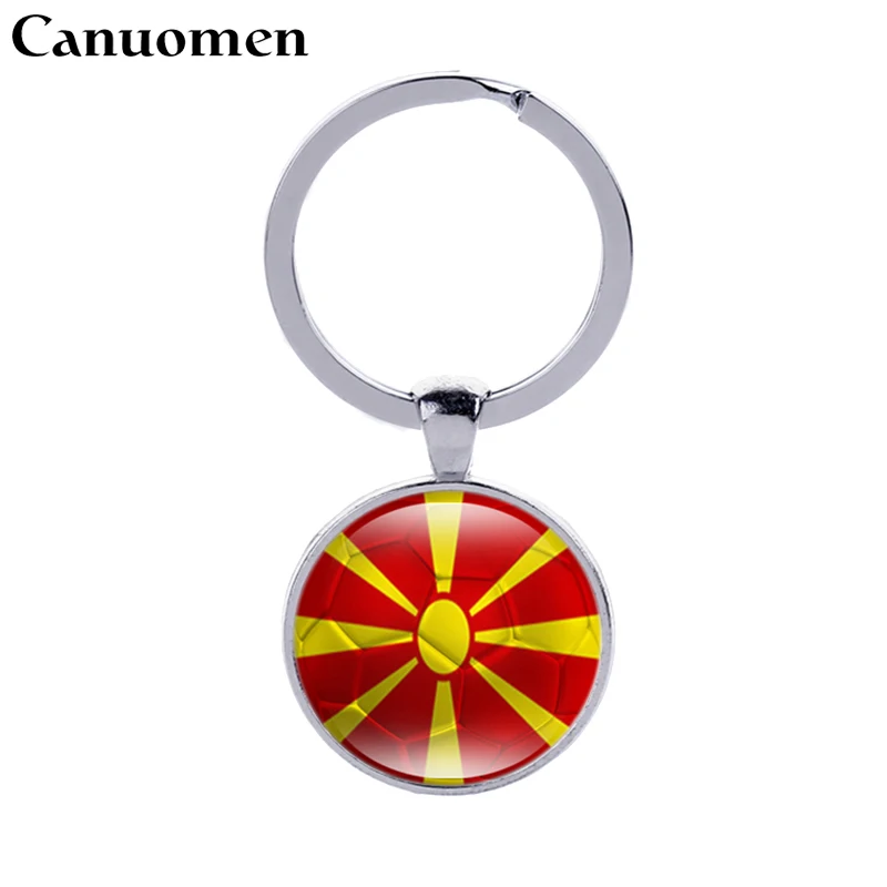 Canuomen мексиканский флаг брелоки с футбольной тематикой Macedonia Moldova стеклянный