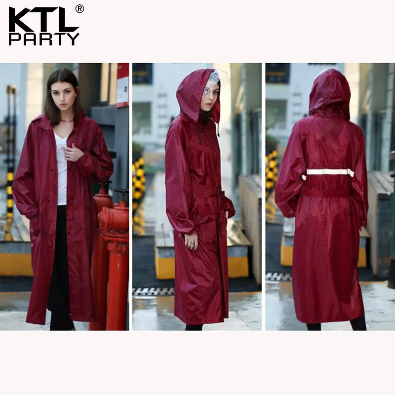 KTLPARTY Womens Fashion wind-breaker raincoats female outdoor travel rainwear lady waterproof walking wind coat poncho | Дом и сад