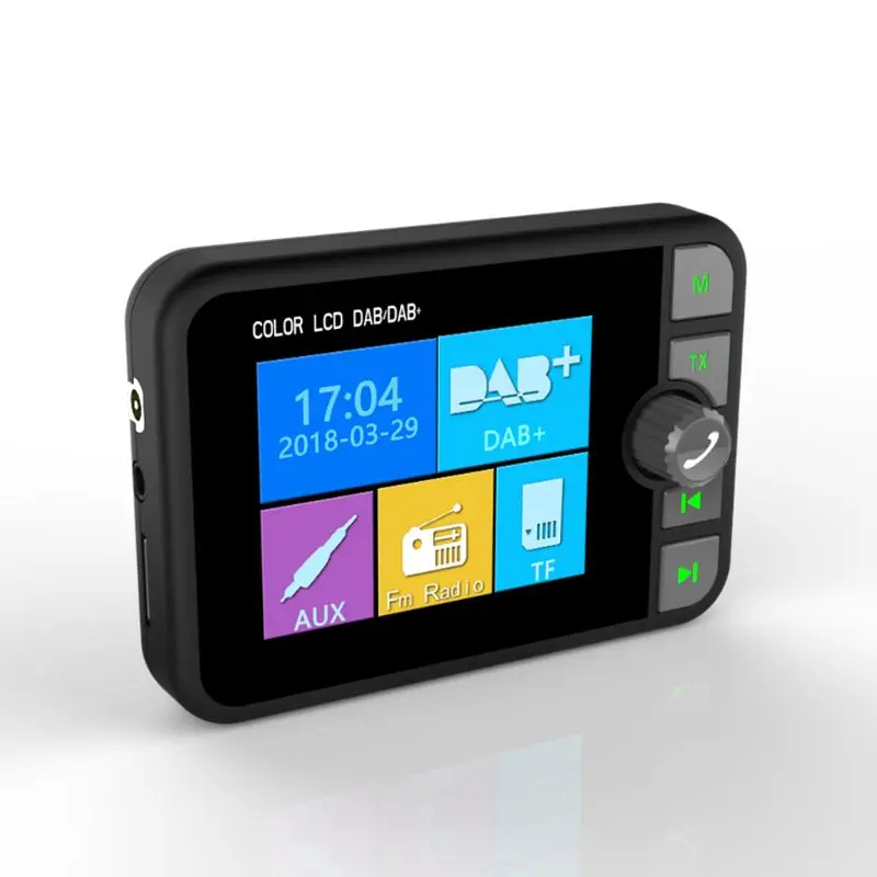 Мини dab цифровой радиоприемник адаптер Красочный ЖК-экран Bluetooth MP3 fm-передатчик для автомобильных аксессуаров