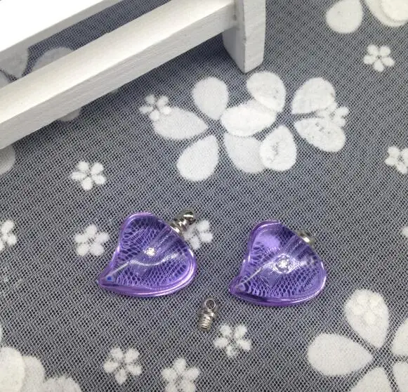 100 шт. оптом винтовая крышка изгибающееся сердце флакон кулон Мини бутылочка для