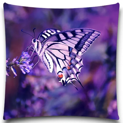 Фиолетовые бабочки в цветочек с рисунком 16 18 20 24 дюймов|cushion cover|cushion cover patternpattern