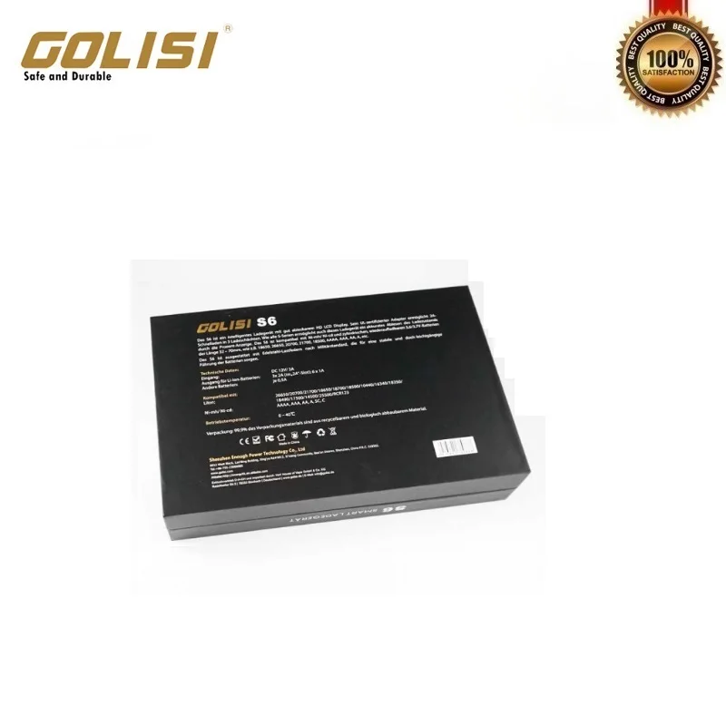 Оригинальное умное зарядное устройство GOLISI S6 совместимо с 20700 26650 18650 Ni-MH/Ni-cd и 3 6 В/3