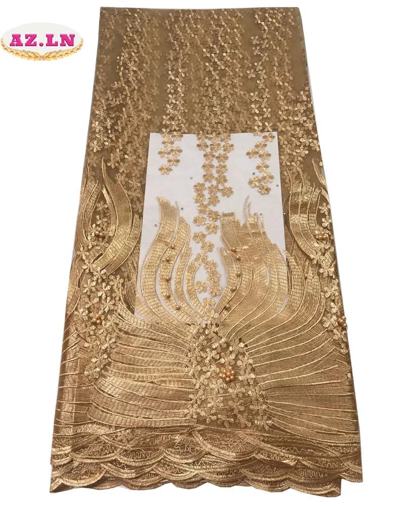 

Royal blue african lace fabric 2019 high quality lace french mesh fabric beaded stones nigerian swiss lace fabrics for dress A19