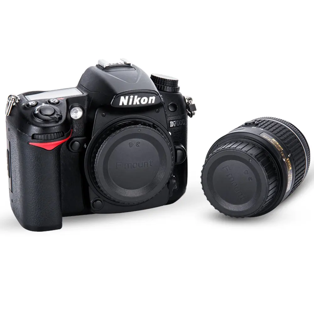 XRHYY Крышка корпуса и задняя крышка объектива для Nikon D7000 D7100 D5100 D5200 D3200 D3100 D7200 D7500 D5300