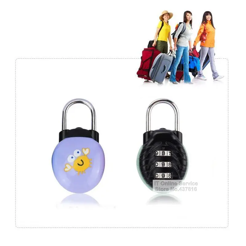 Милый мини замок с паролем 3 значный комбинированный противокражный навесной